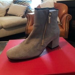 Grey suede bootie